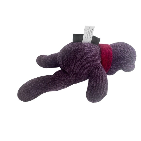 Pottery Barn Nicholas Bear w/Red Scarf Weighted Bottom Stuffed Plush, Vintage 8” - Picture 9 of 11